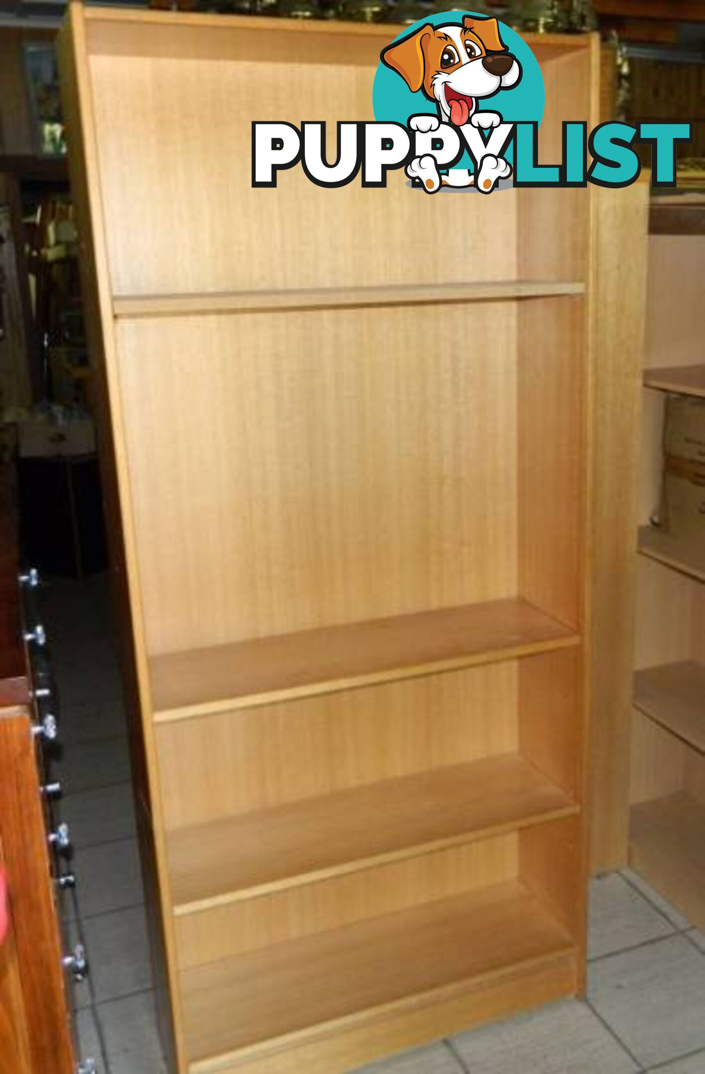 Huge Solid Wood Look Adjustable Office / Home Bookshelf