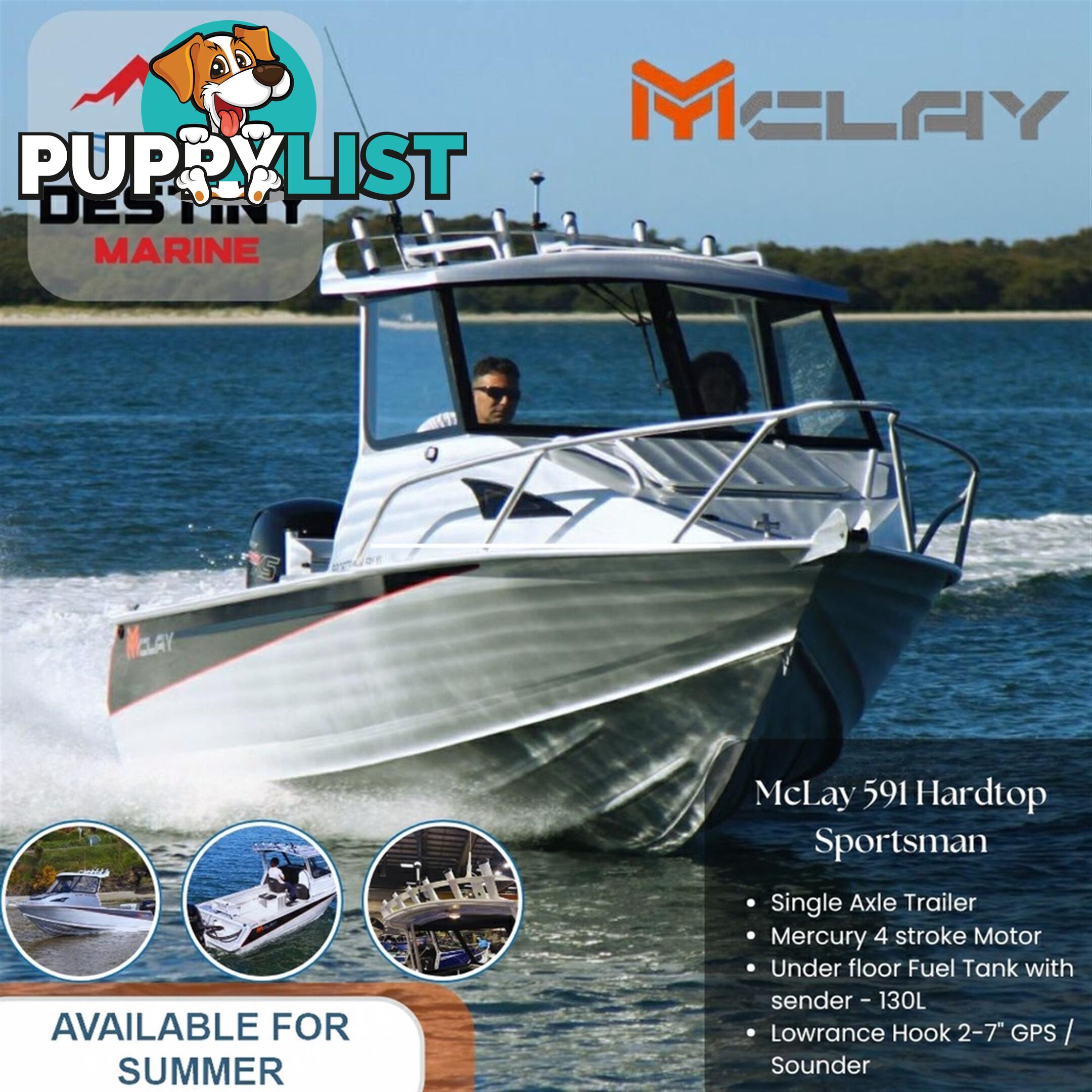 2024 MCLAY 591XL SPORTSMAN BOAT HARDTOP