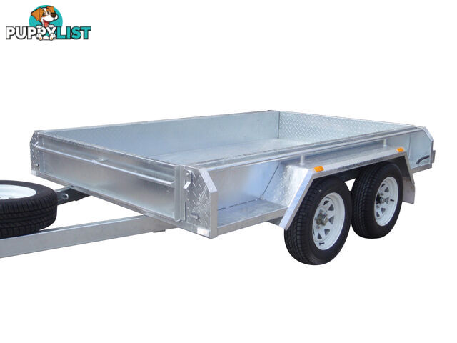 9x5 Tandem Heavy Duty Galvanised With Full Checker Plate Design & 300mm Sides