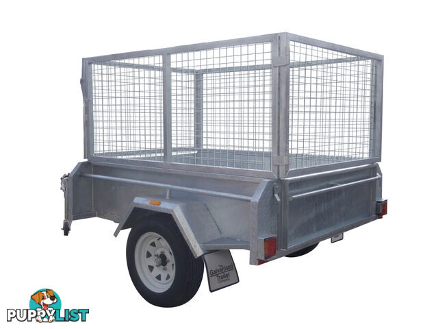 6X4 Single Axle Heavy Duty Galvanised With 800mm Removable Cage Including Front & Rear Gates