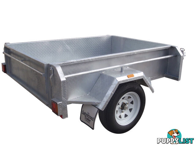 6x4 Single Axle Heavy Duty Galvanised With Full Checker Plate Design & Deep 410mm Sides