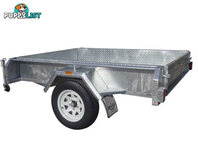 7X5 Single Axle Galvanised Heavy Duty With Full Checker Plate Design & 300mm Sides