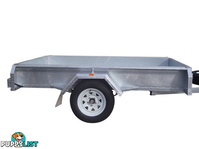 8x5 Single Axle Heavy Duty Galvanised With Full Checker Plate Design & 300mm Sides