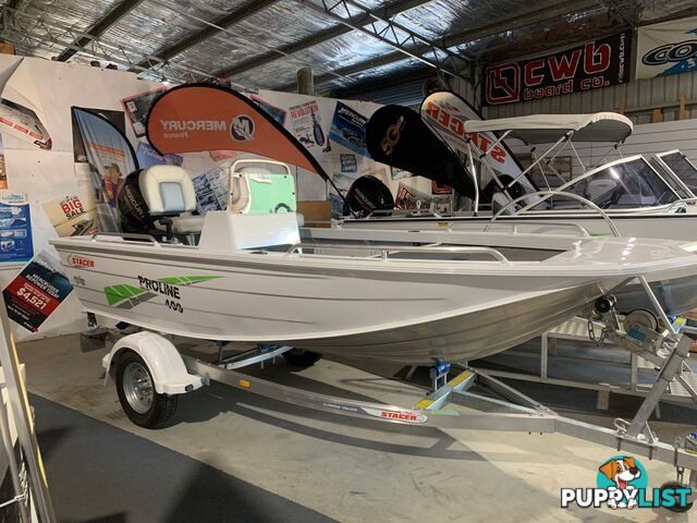 2024 STACER 409S PROLINE ANGLER WITH MERCURY 40HP EFI 4 STROKE