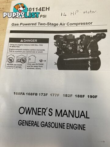 Compressor - 14hp petrol motor