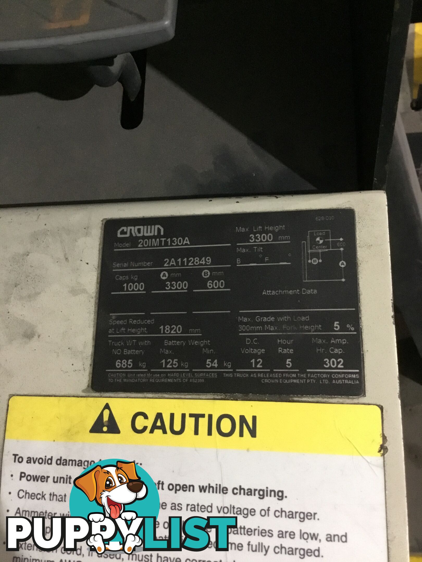 Secondhand Crown battery electric walkie stacker