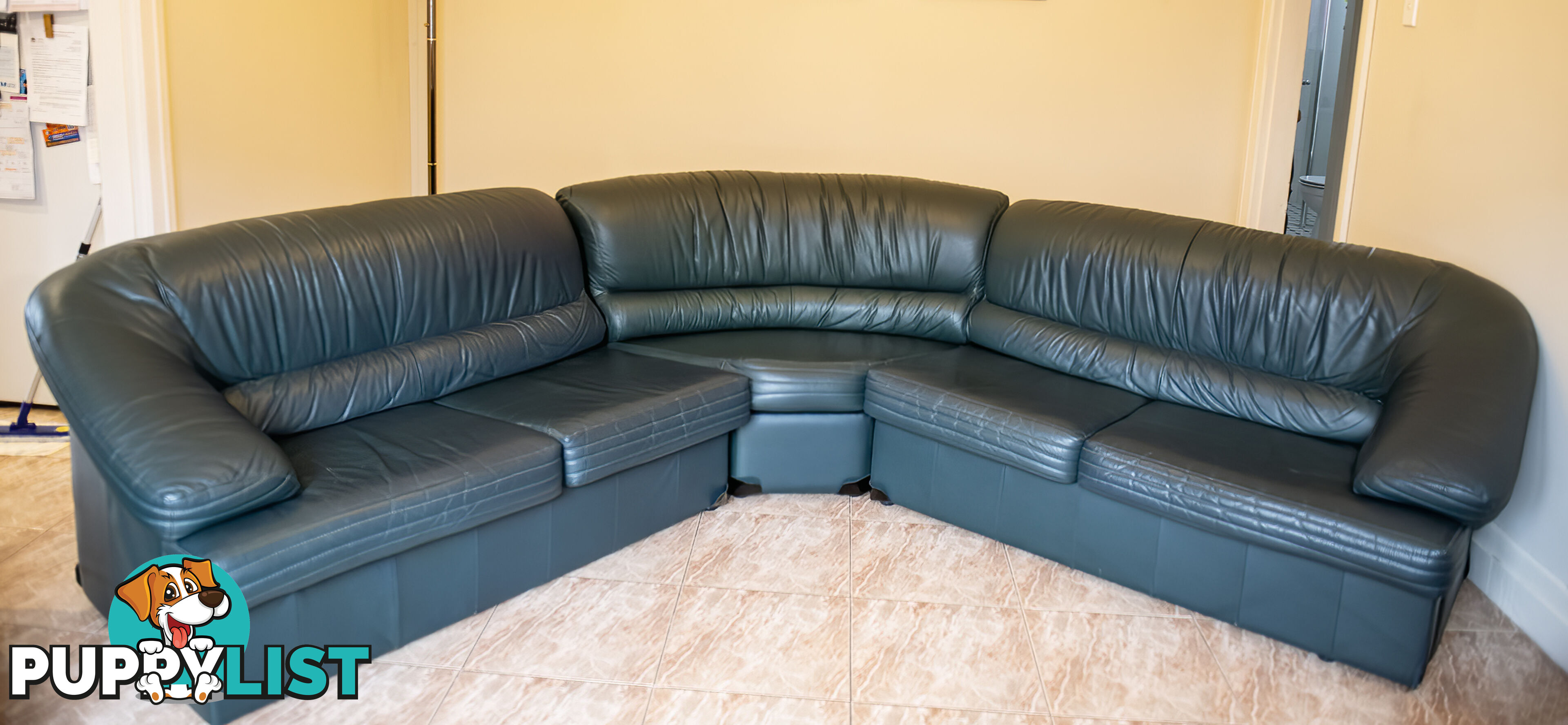 Leather corner sofa