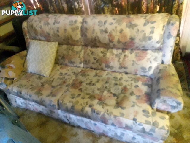 lounge suite 3 seater antique