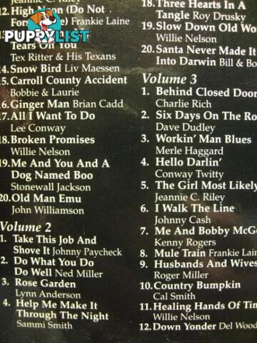 COUNTRY GREATS OVER 400 SONGS 20 CD BOX SET