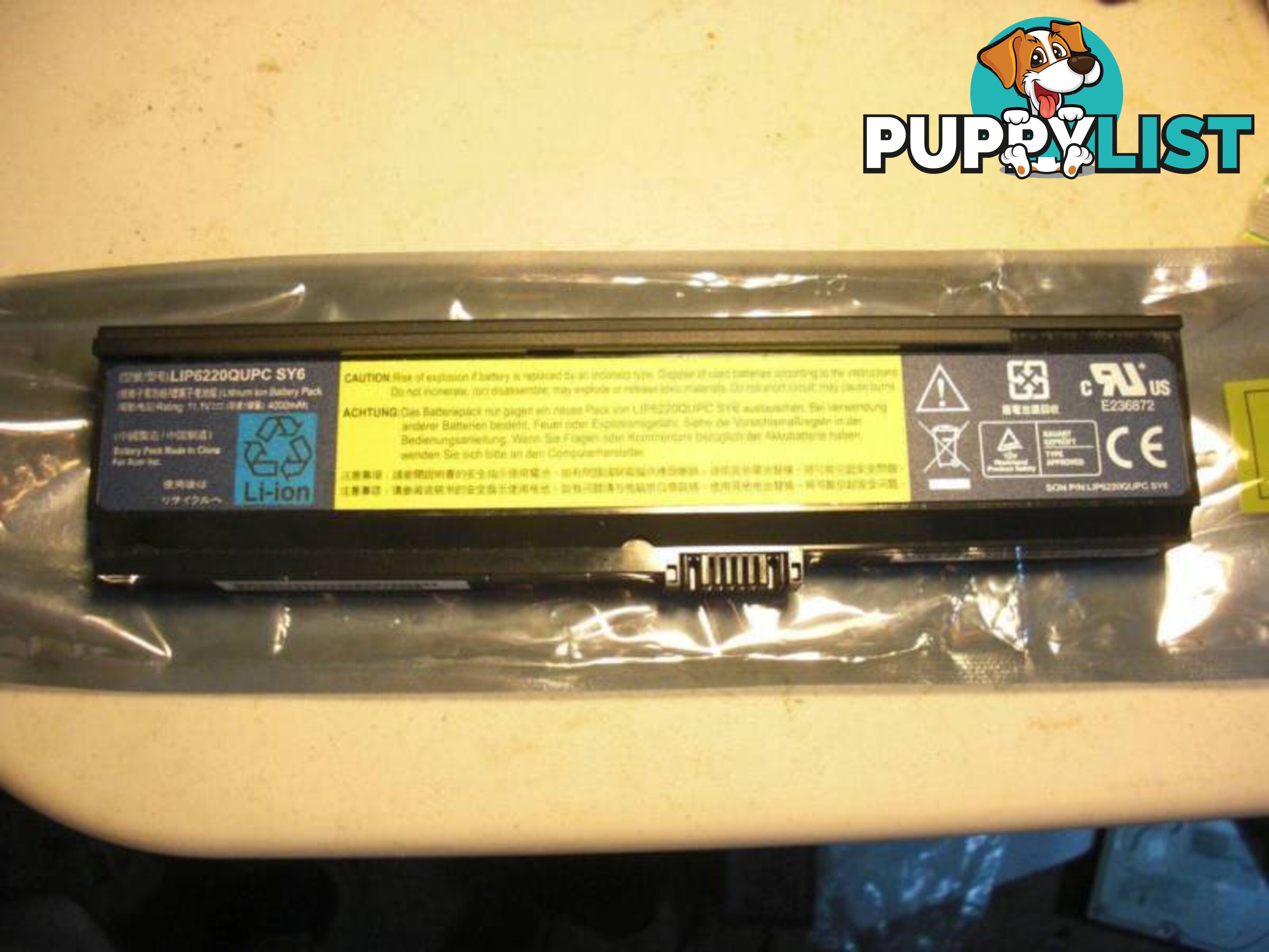 NEW ACER LIP6220QUPC SY6 Laptop Battery PICKUP OR POSTAGE WITH