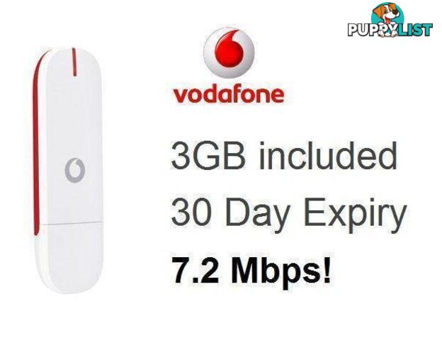 NEW Vodafone usb 3g modem COMES WITH SIM CARD AND 3GB OF DATA INC