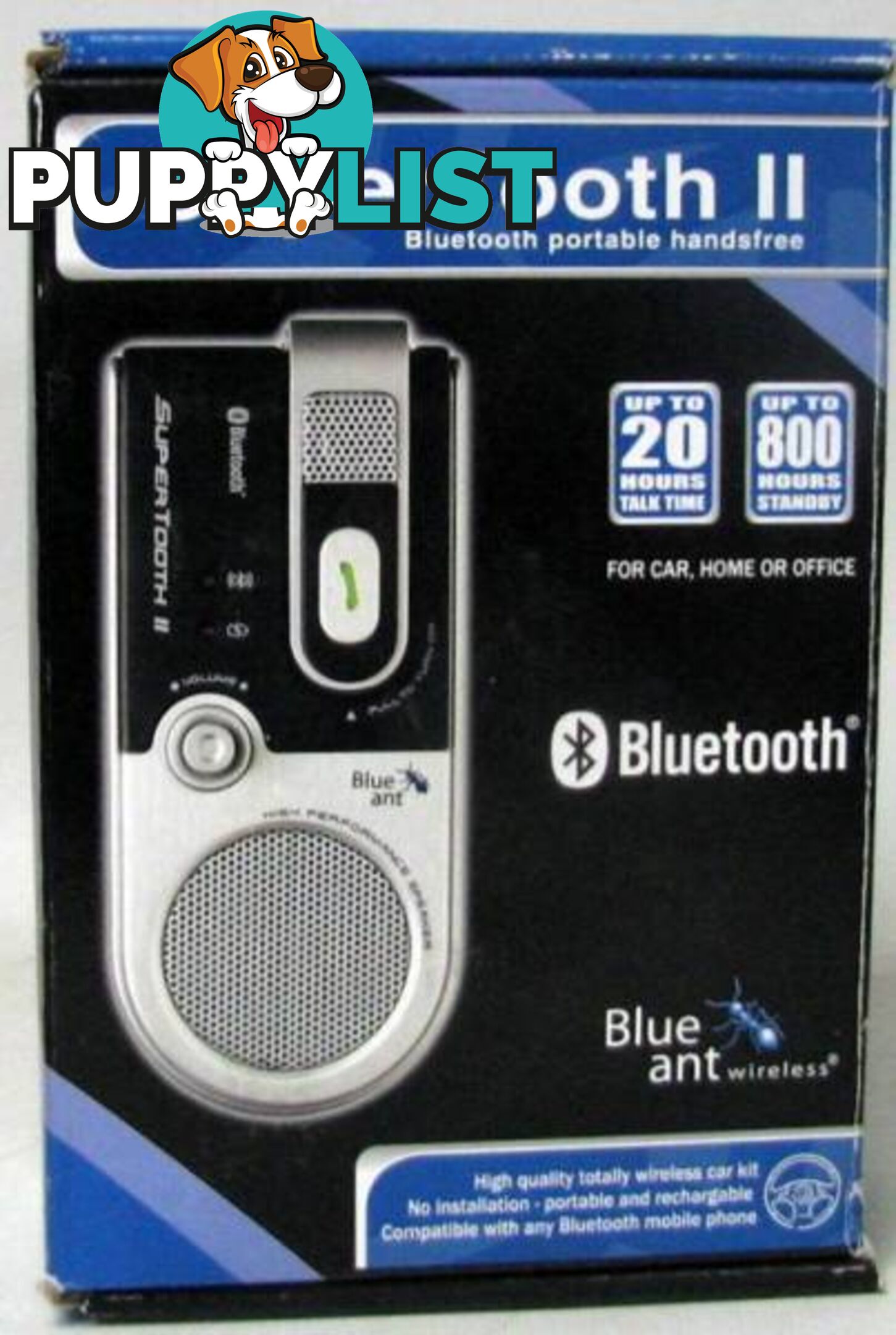 NEW BLUEANT WIRELESS SUPERTOOTH II BLUETOOTH PORTABLE HANDSFREE