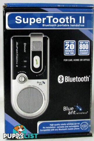 NEW BLUEANT WIRELESS SUPERTOOTH II BLUETOOTH PORTABLE HANDSFREE