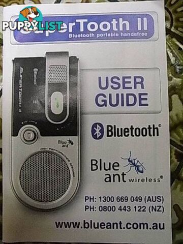 NEW BLUEANT WIRELESS SUPERTOOTH II BLUETOOTH PORTABLE HANDSFREE