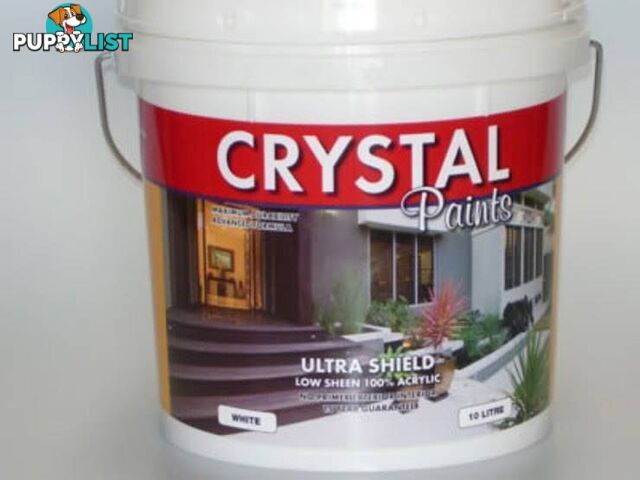 PAINT ACRYLIC EXTERIOR INTERIOR WHITE 10 LITRE AUSTRALIAN MADE