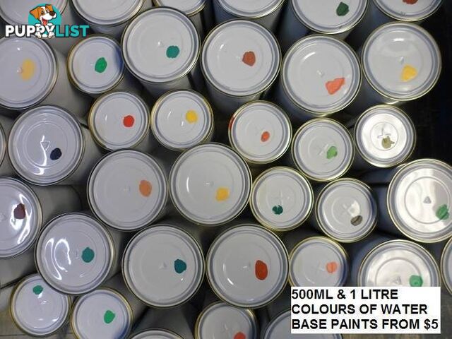 1 LITRE COLOURED PAINTS WATER BASED PASTELS TO DARK COLOURS