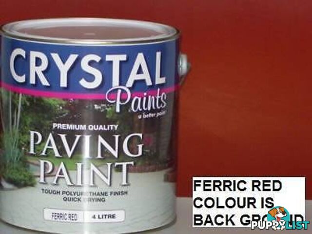 CONCRETE PAVING PAINT 4LT FERRIC RED HI WEARING AUSTRALIAN MADE