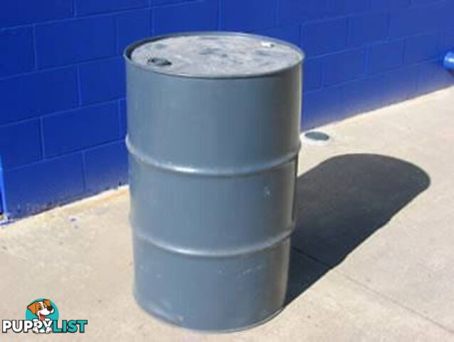 200 LITRE STEEL DRUMS FOR FUEL, OIL, WATER - CLOSED TOP