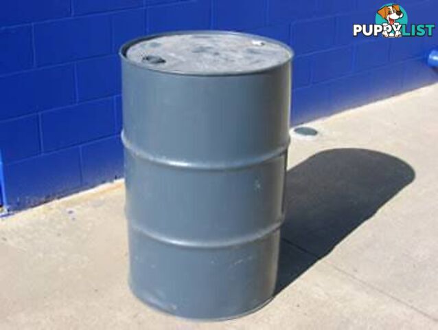 200 LITRE DRUMS STEEL SOLID FUEL, WATER, RUBBISH, ETC