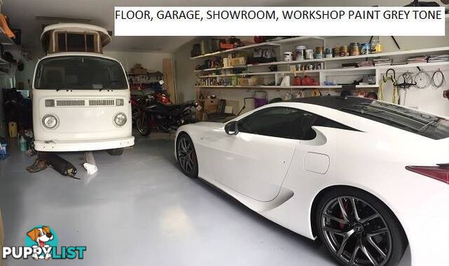 GARAGE, SHOWROOM FLOOR PAINT, GREY TONE 10LT AUSTRALIAN MADE