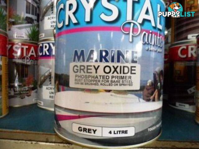 MARINE GREY OXIDE PHOSPHATED PRIMER 4 LITRE BRUSH, ROLL OR SPRAY