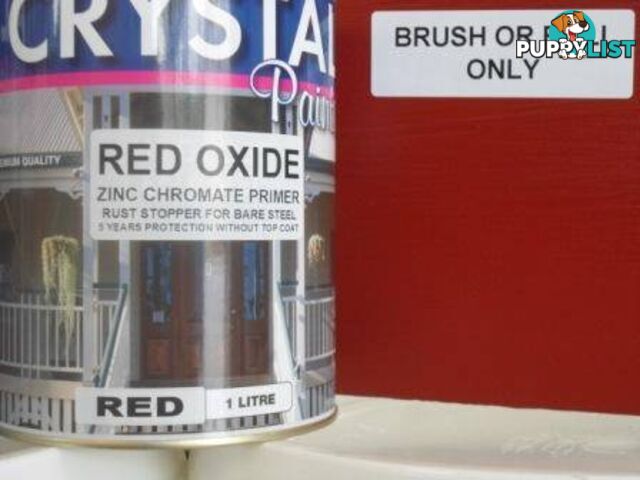 STEEL RED OXIDE 1 LITRE ZINC PRIMER BRUSH & ROLL ONLY STOP RUST