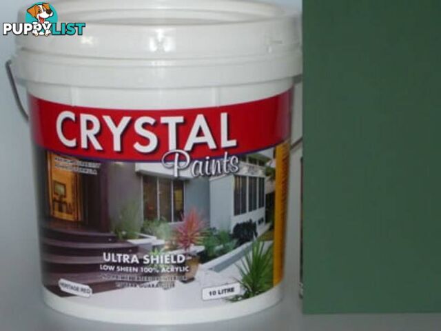 HERITAGE GREEN 10 LITRE PAINT ACRYLIC ULTRA SHIELD LOW SHEEN