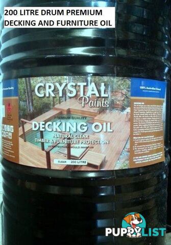 DECKING OIL 200 LITRE DRUM NATURAL,PREMIUM, 100% AUSTRALIAN MADE