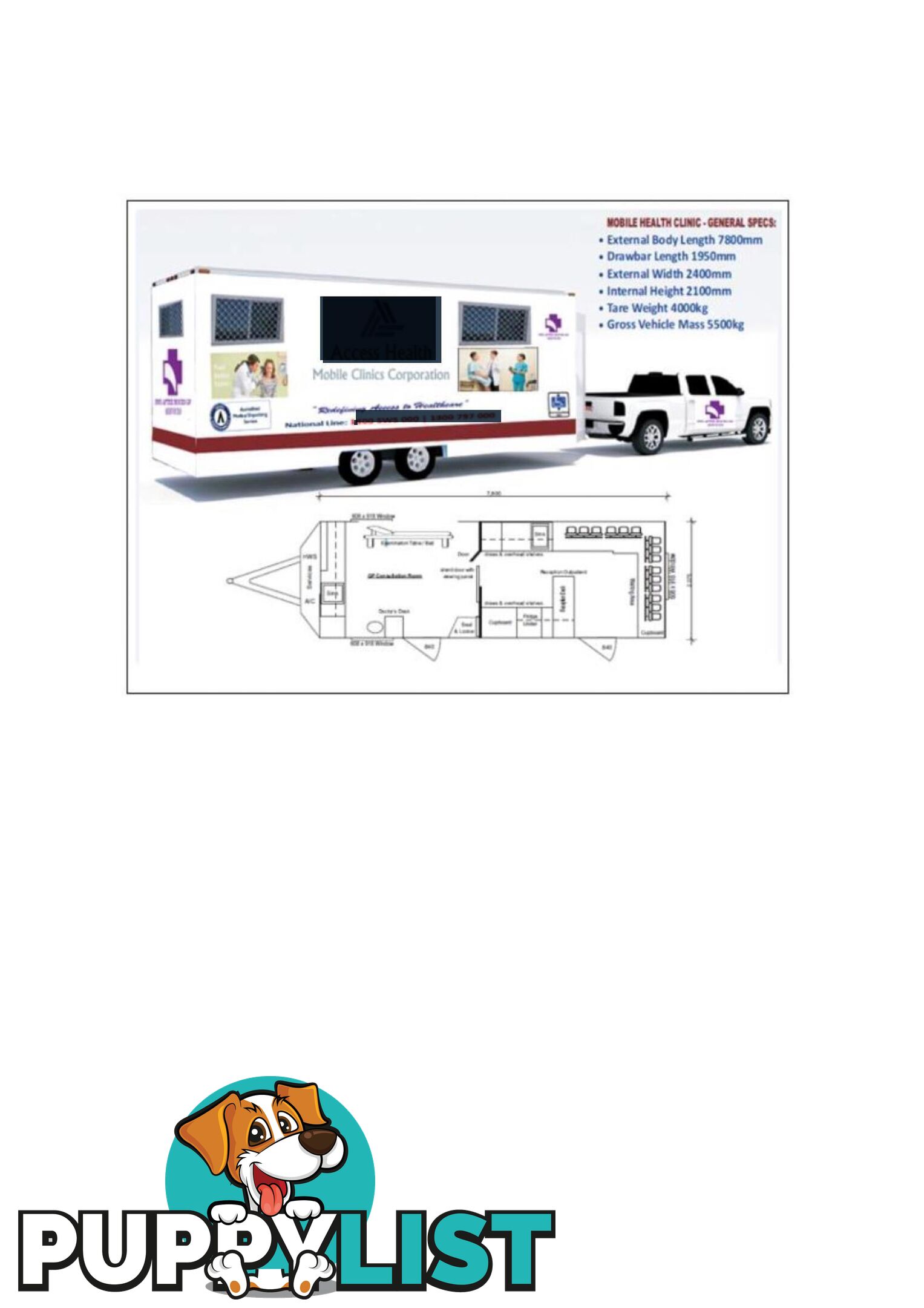 Mobile GP Medical & Healthcare Clinic/Trailer