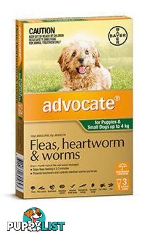 Advocate for Dogs under 4kg (Green) - 3 Pack - 1891255