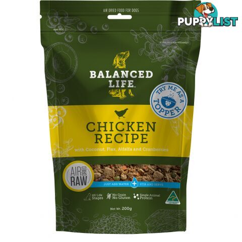 Balanced Life Chicken Air Dried Dog Food 200g - BLCD200