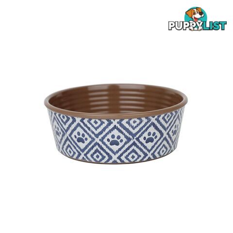 Barkley & Bella Paw Ikat Bowl - Indigo - APP503.256