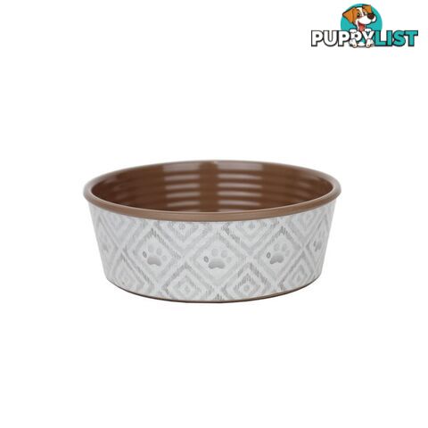 Barkley & Bella Paw Ikat Bowl - Natural - APP503.257