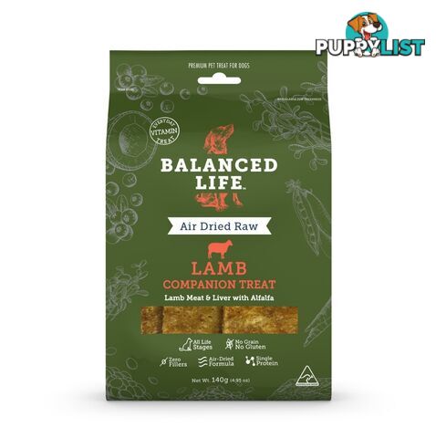 Balanced Life Companion Treats for Dogs - Lamb 140g - BLCTLD140