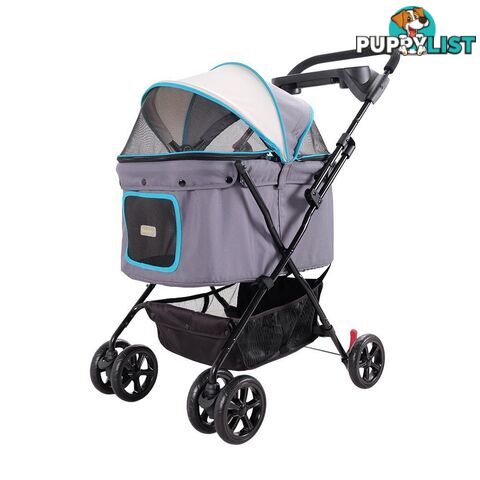 Ibiyaya Easy Stroller Pet Buggy - Simple Grey - FS1617-G