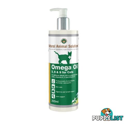 Natural Animal Solutions - Omega 3,6 & 9 for Cats 200ml - NASO1000