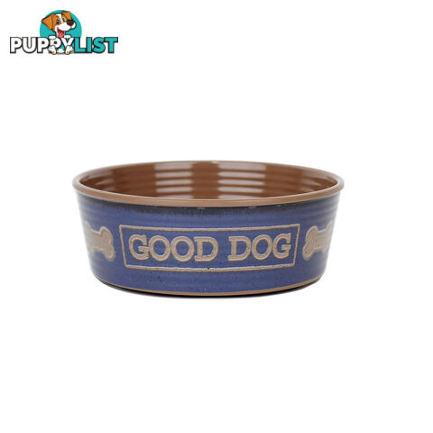 Barkley & Bella "Good Dog" Melamine Bowl - Indigo - APP503.243