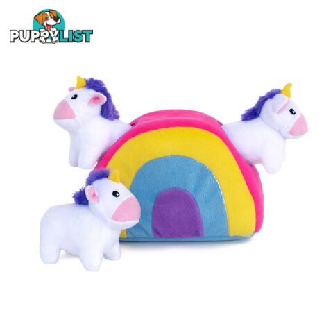 Zippy Paws Zippy Burrow - Unicorns in Rainbow - ZP908