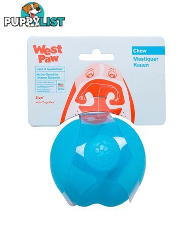 West Paw Jive Ball Large Aqua Blue - ZG071AQA