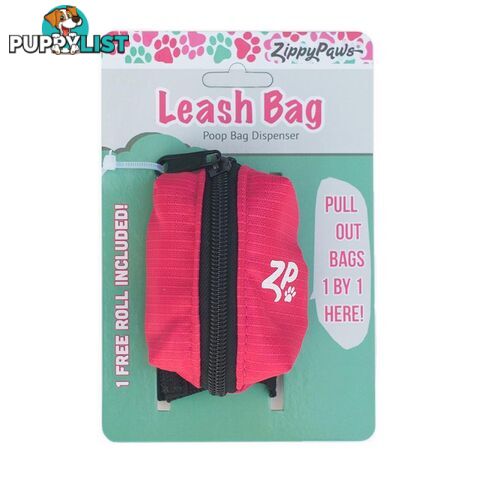 Zippy Paws Adventure Leash Bag - Hibiscus Pink - ZP508