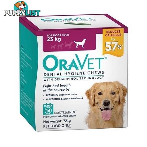 Oravet Dental Hygiene Chews - 14 Pack - 23kg + - 2250011