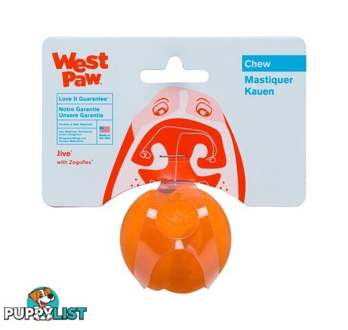 West Paw Jive Ball XS Tangarine Orange - ZG069TNG