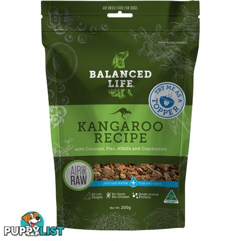 Balanced Life Kangaroo Air Dried Dog Food 200g - BLKD200