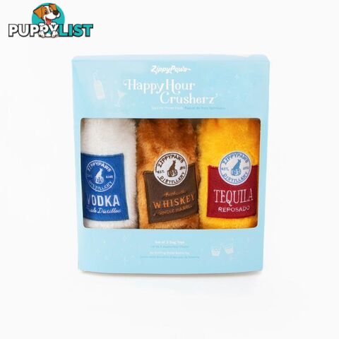 Zippy Paws Happy Hour Crusherz - Spirits Three Pack - ZPD022