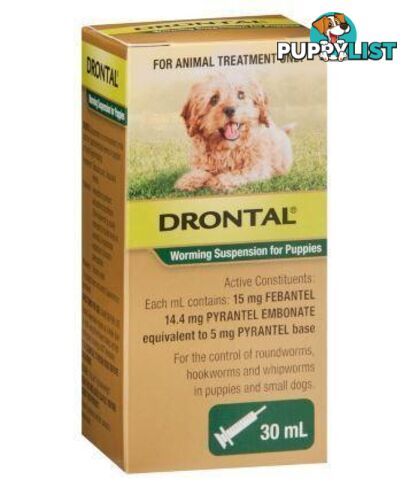 Drontal Puppy Worming Suspension Syrup - 30ml - 1891036