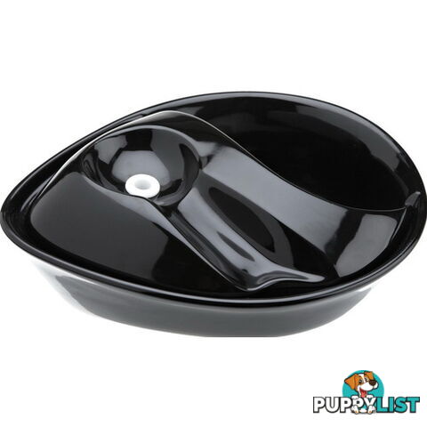 Pioneer Raindrop Ceramic Pet Drinking Fountain - 1.7 litres (Black) - 6022