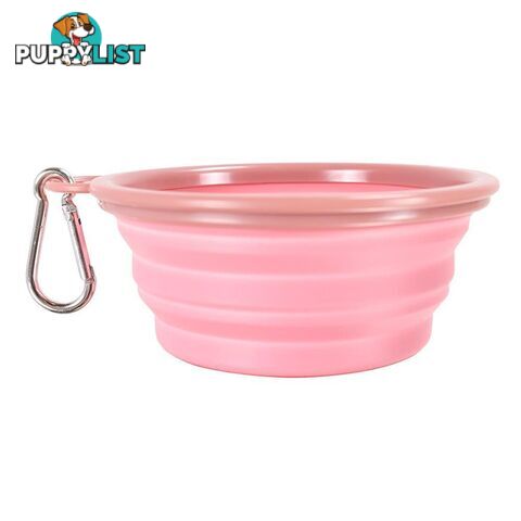 Ibiyaya Quick Bite Collapsible Travel Pet Bowl - Pink - FP0021-P