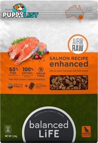 Balanced Life Enhanced Salmon Air Dried Dog Food 2.5kg - BLES25