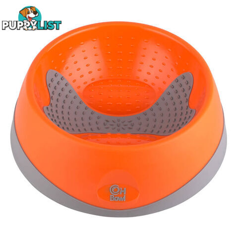 Oh Bowl Oral Health Bowl for Dogs - Orange - Large - OB900LO