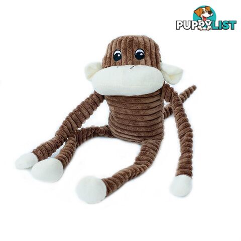 Zippy Paws Spencer the Crinkle Monkey - Brown (Large) - ZP135